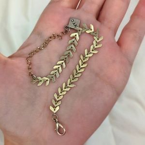 Chevron silver bracelet